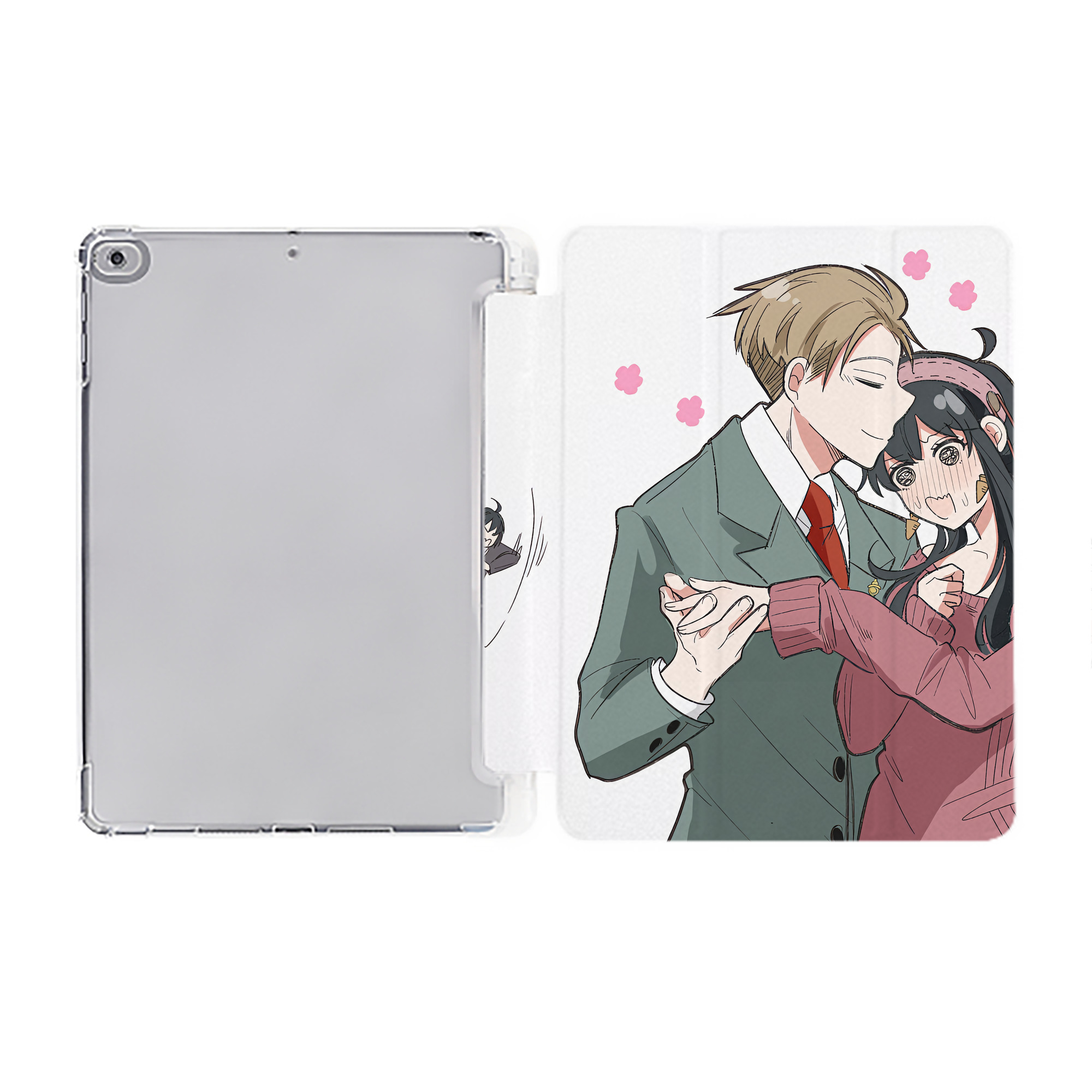（画像用） SPY×FAMILY间谍家家酒 IPad ケース ペン収納付き 三つ折りスタンド PUレザー×シリコン 対応機種9.5/10.5/10.9インチ